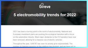 data, plug and charge, new business for EV operators,maas, smart charging... e-mobility trends for 2022