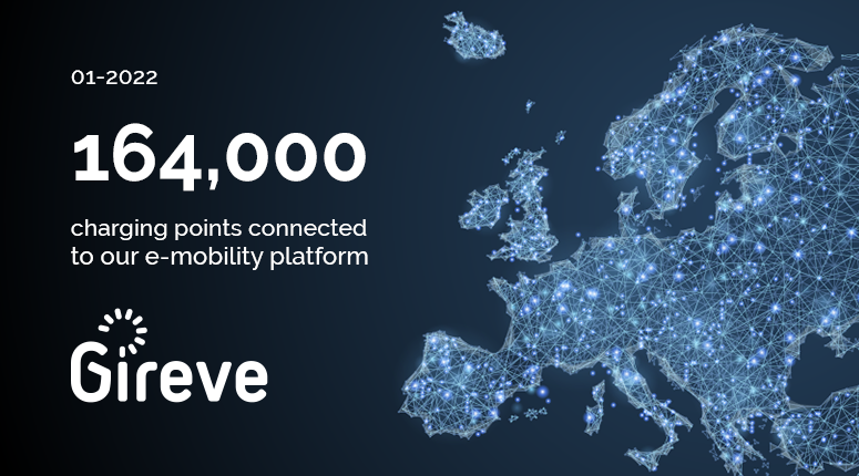 January, 2022: 164,000 charging points roaming with GIREVE