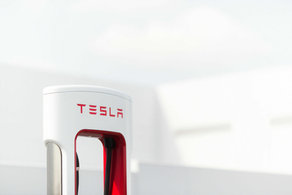 Image of a Tesla supercharger