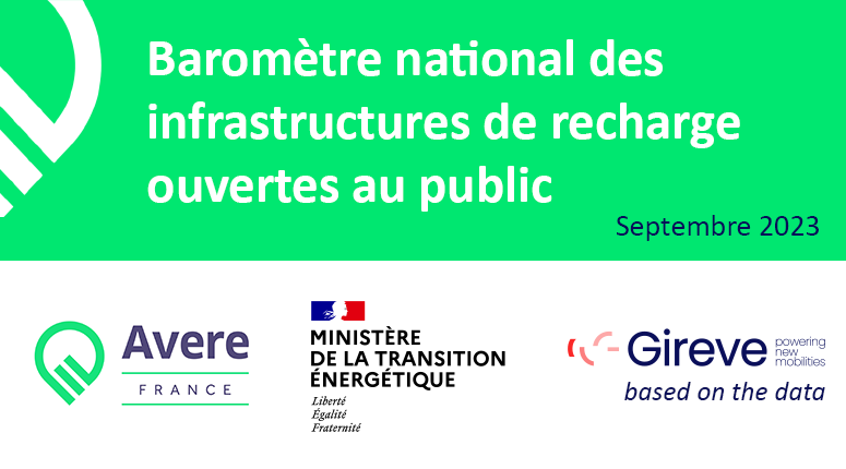 Le baromètre de la recharge en France est réalisé par l’Avere et le Ministère de la Transition énergétique sur la base de données de Gireve.