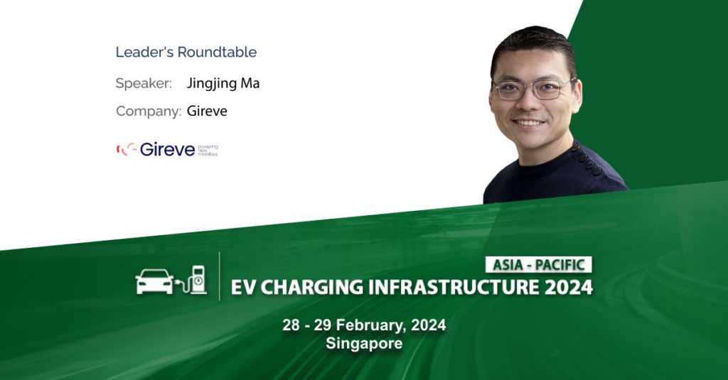 Jingjing ma is a speaker for Gireve at the EV Charging infrastructure Forum by IQ Hub in Singapore on enhancing the EV charging user experience for accelerated EV adoption.